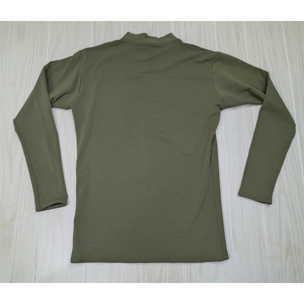Cabela's Women's Mock Neck Top XL Olive Green Nylon Polyester Lycra Long Sleeve